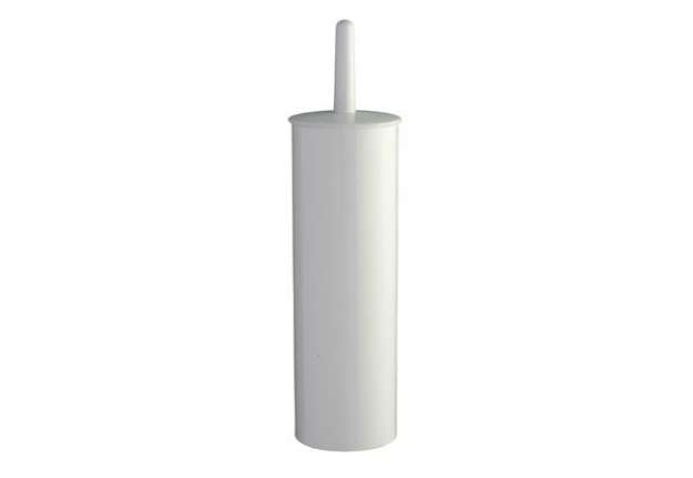 Immagine di Portascopino WC Basica - da terra - ABS - diametro 10,3 cm - altezza 39,5 cm - bianco - Medial