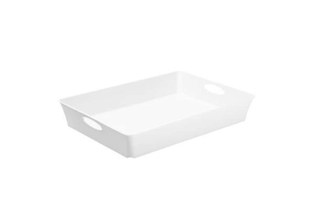 Immagine di Vassoio multiuso Living Box - 37,5 x 26,6 cm - altezza 6 cm - bianco - Rotho