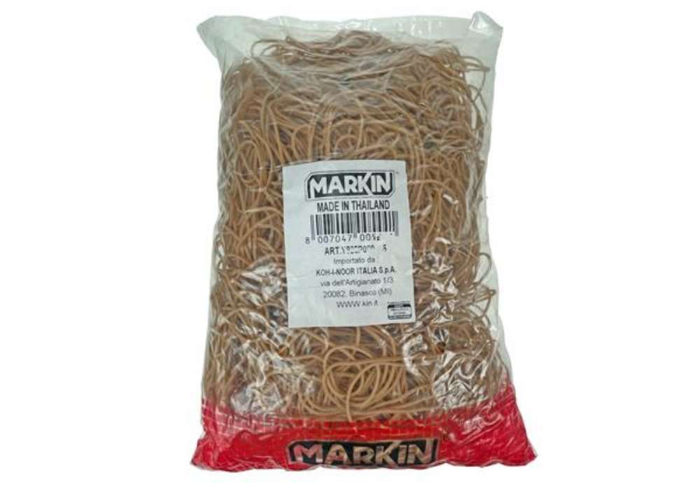 Immagine di Elastici - diametro 6 cm - 1 kg - caucciù - avana - Markin