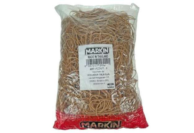 Immagine di Elastici - diametro 2 cm - 1 kg - caucciù - avana - Markin