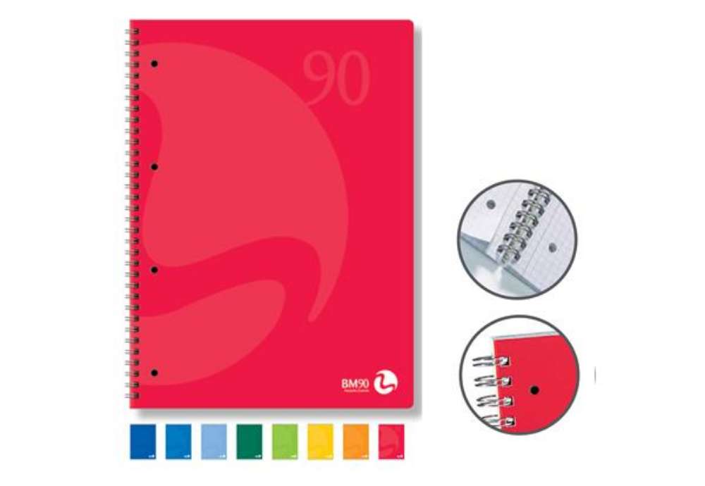 Immagine di Quaderno Colors - A5 -  5mm - 60 fogli - 90 gr - c/fori - spiralato - BM