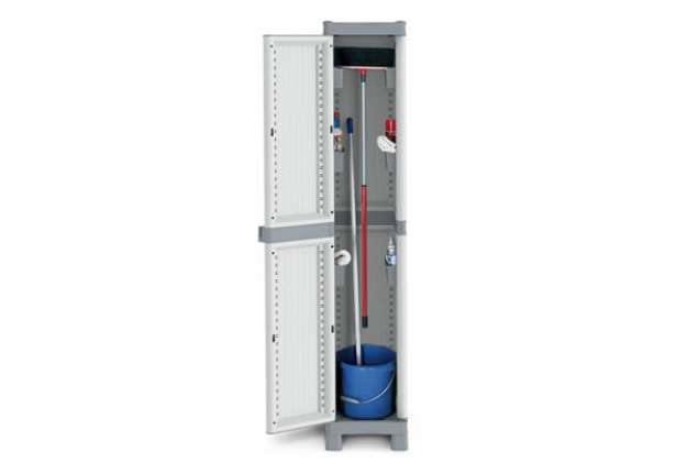 Immagine di Armadio Domino Wave - Base 2350 UW - 1 anta - 35 x 43,8 x 181,8 cm - PPL - grigio - Terry