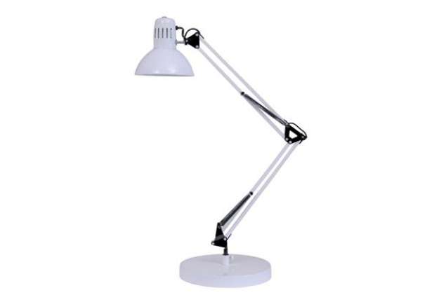 Immagine di Lampada da tavolo Architect - a fluorescenza - 42 x 39 cm - base diametro 20 cm - 11 W - bianco - Al