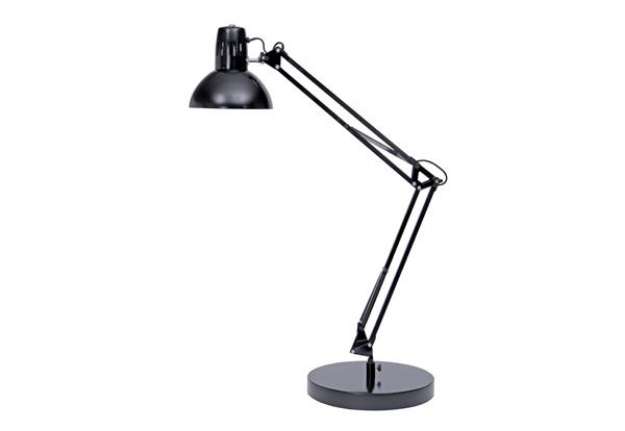 Immagine di Lampada da tavolo Architect - a fluorescenza - 42 x 39 cm - base diametro 20 cm - 11W - nero - Alba