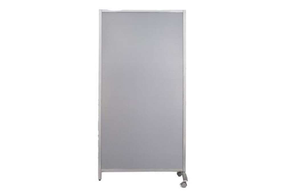 Immagine di Paretina divisoria - 80 x 40 x 170 cm - policarbonato/acciaio - grigio chiaro - Serena Group