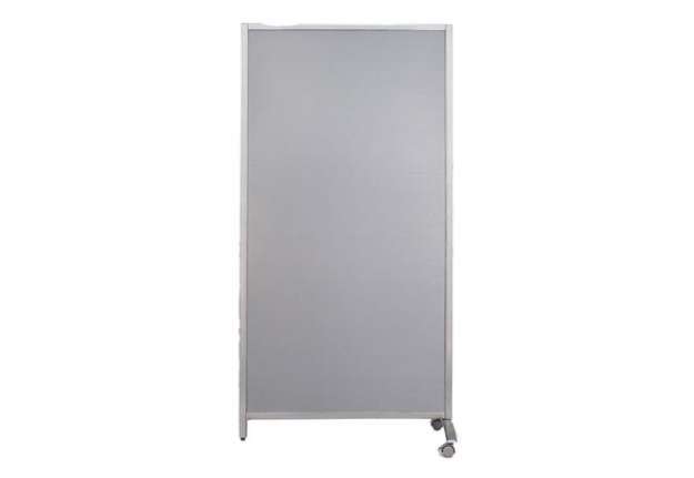 Immagine di Paretina divisoria - 80 x 40 x 170 cm - policarbonato/acciaio - grigio chiaro - Serena Group