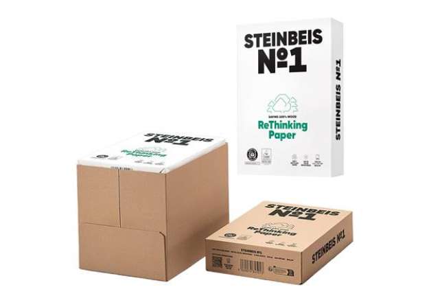 Immagine di Carta riciclata al 100% senza legno - A4 - 80 gr - bianco - Steinbeis - conf. 500 fogli