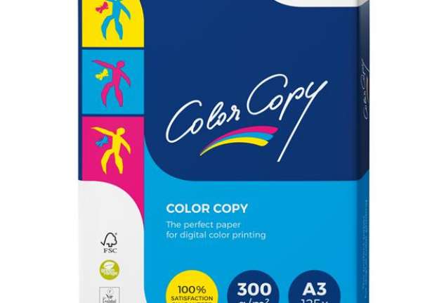 Immagine di Carta Color Copy - A3 - 300 gr - bianco - Mondi - conf. 125 fogli