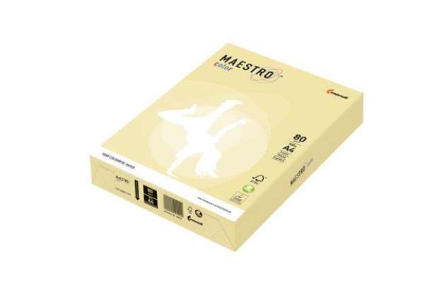 Immagine di Carta Maestro Color - A4 - 80 gr - giallo tenue YE23 - Mondi - conf. 500 fogli