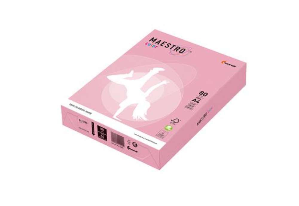 Immagine di Carta Maestro Color - A4 - 80 gr - rosa tenue OPI74 - Mondi - conf. 500 fogli