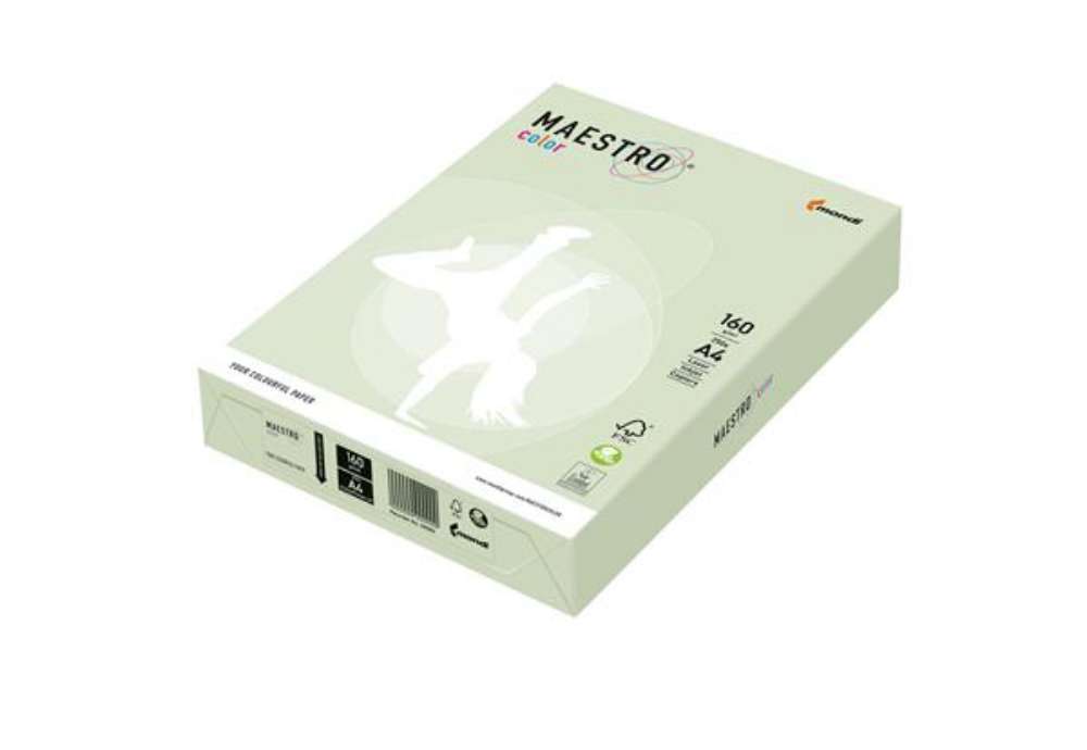 Immagine di Carta Maestro Color - A4 - 160 gr - verde tenue GN27 - Mondi - conf. 250 fogli