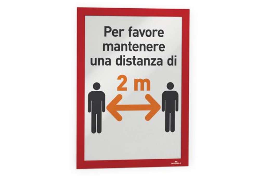 Immagine di Cornice espositiva Duraframe - A4 - 21 x 29,7 cm - rosso - Durable