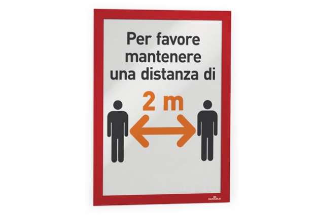 Immagine di Cornice espositiva Duraframe - A4 - 21 x 29,7 cm - rosso - Durable