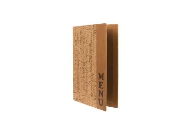 Immagine di Portamenù Design - 1 inserto doppio incluso - A4 - 24 x 34 cm - sughero - Securit