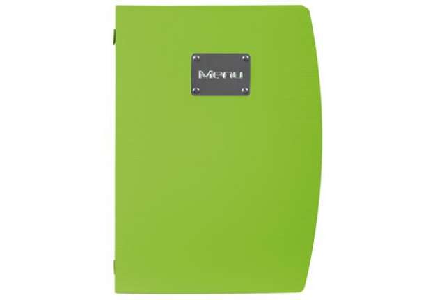 Immagine di Portamenù Rio - 1 inserto doppio incluso - A4 - 24 x 34 cm - verde - Securit