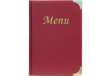 Immagine di Portamenù Basic - A5 - 23,7 x 17 cm - PVC - bordeaux - 4+2 buste fisse incluse - Securit
