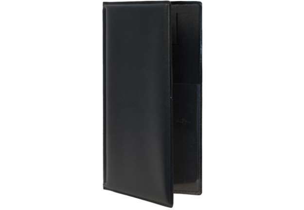 Immagine di Portaconto Basic - 23,7 x 12,5 cm - PVC - nero - 4+2 buste fisse incluse - Securit