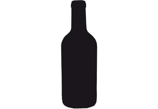 Immagine di Lavagna da parete Silhouette - 49,5 x 19,5 cm - forma bottiglia - nero - Securit