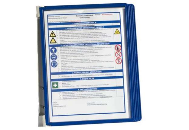 Immagine di Leggio da parete Vario Wall 5 - 5 pannelli Sherpa inclusi - blu - Durable