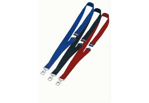 Immagine di Cordoncini portabadge - larghezza 2 cm - rosso - Durable - conf. 10 pezzi