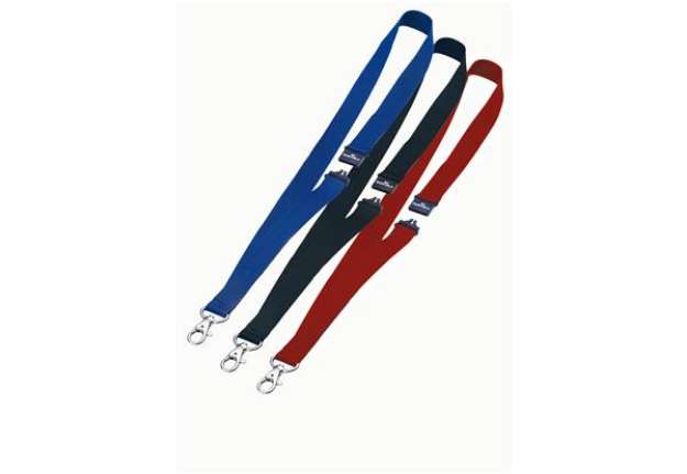Immagine di Cordoncini portabadge - larghezza 2 cm - blu - Durable - conf. 10 pezzi