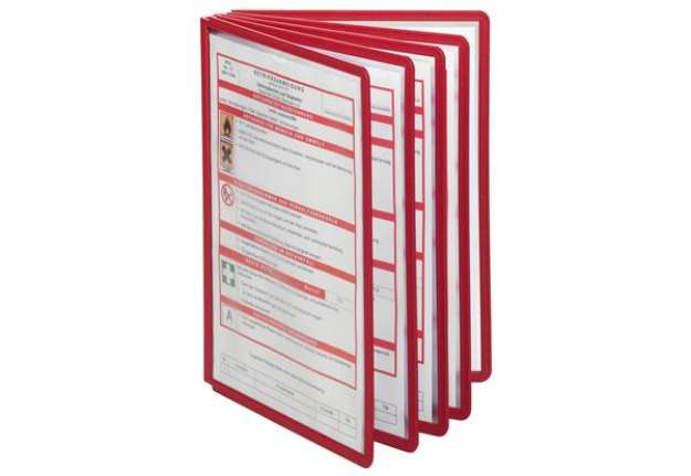 Immagine di Pannelli di ricambio Sherpa per leggii Vario - rosso - Durable - conf. 5 pezzi