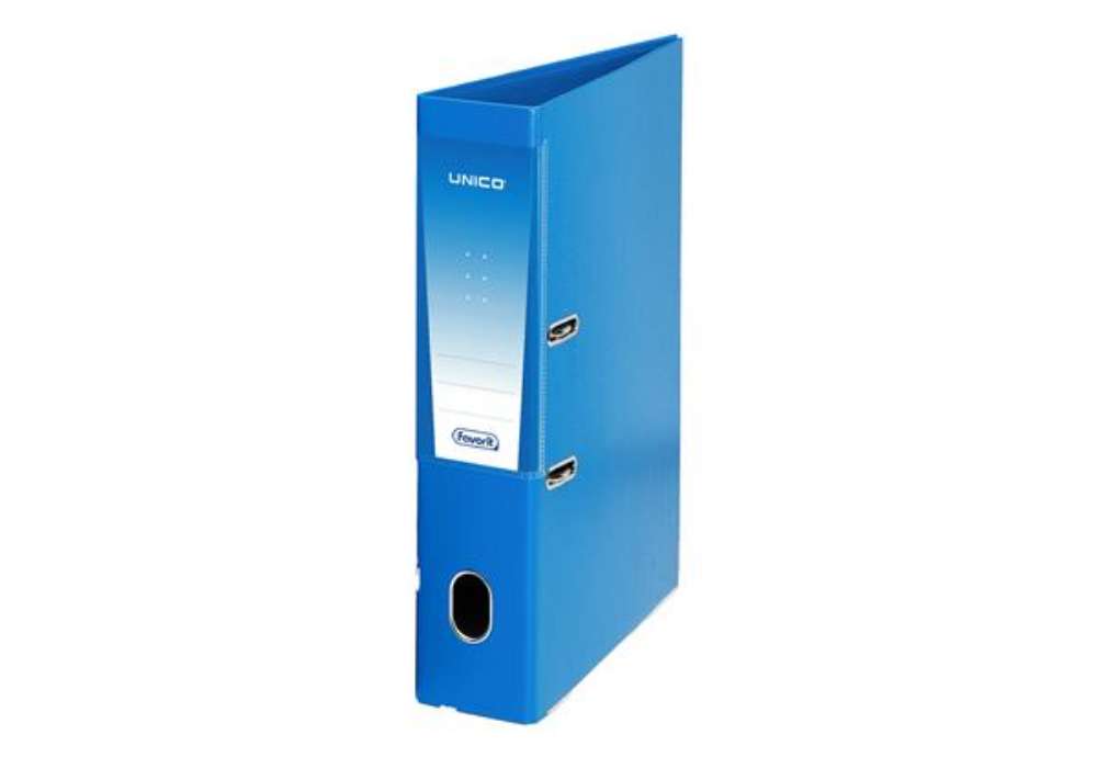 Immagine di Registratore Unico Rado - dorso 8 cm - protocollo 23x33 cm - azzurro - Favorit