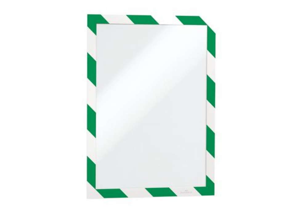 Immagine di Cornice Duraframe Security - adesiva - pannello magnetico - A4  (21 x 29,7 cm) - verde/bianco - Dura