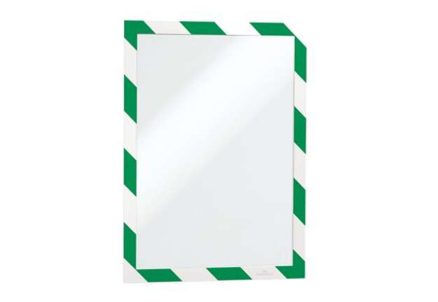Immagine di Cornice Duraframe Security - adesiva - pannello magnetico - A4  (21 x 29,7 cm) - verde/bianco - Dura