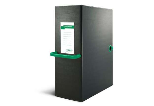 Immagine di Scatola archivio Big Next - dorso 12 cm - 25x35 cm - nero/verde - Sei Rota