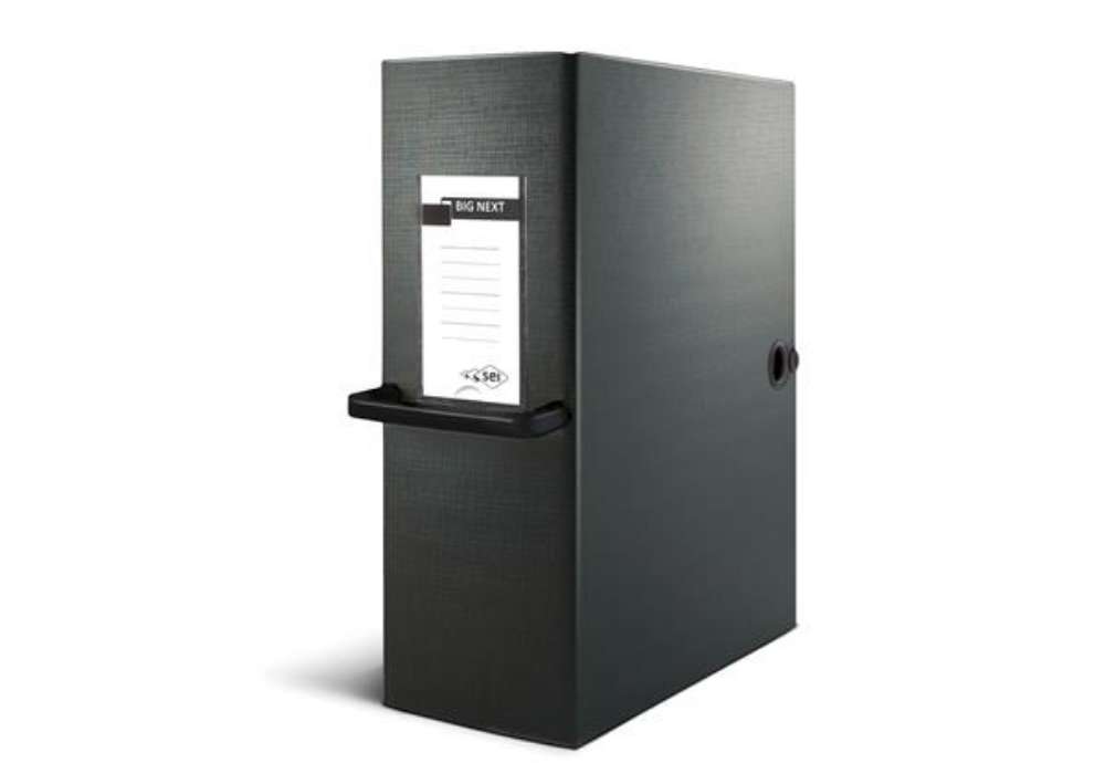 Immagine di Scatola archivio Big Next - dorso 12 cm - 25 x 35 cm - nero/nero - Sei Rota