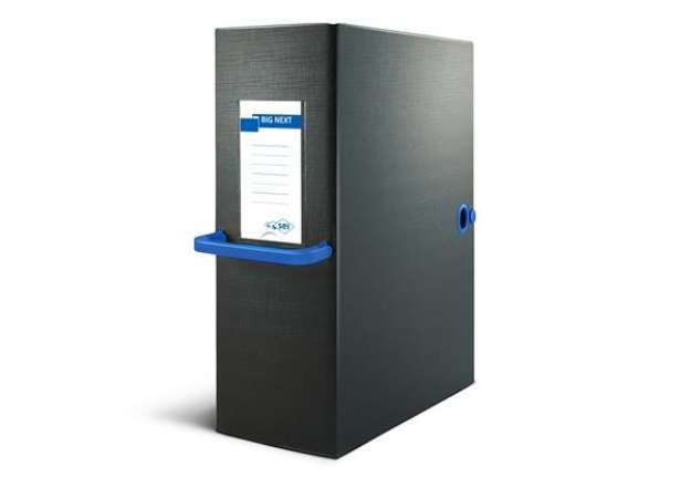 Immagine di Scatola archivio Big Next - dorso 16 cm - 25x35 cm - nero/blu - Sei Rota