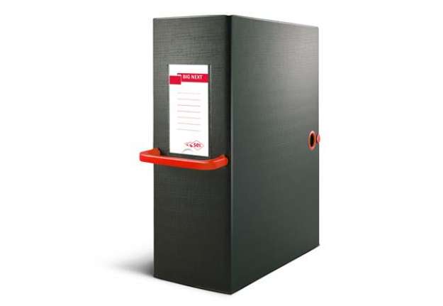 Immagine di Scatola archivio Big Next - dorso 16 cm - 25x35 cm - nero/rosso - Sei Rota