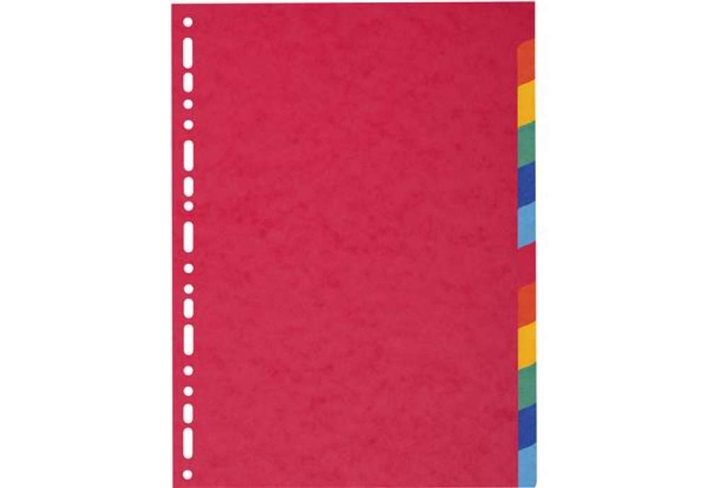 Immagine di Separatore Forever - 12 tacche - cartoncino riciclato 220 gr - A4 - multicolore - Exacompta