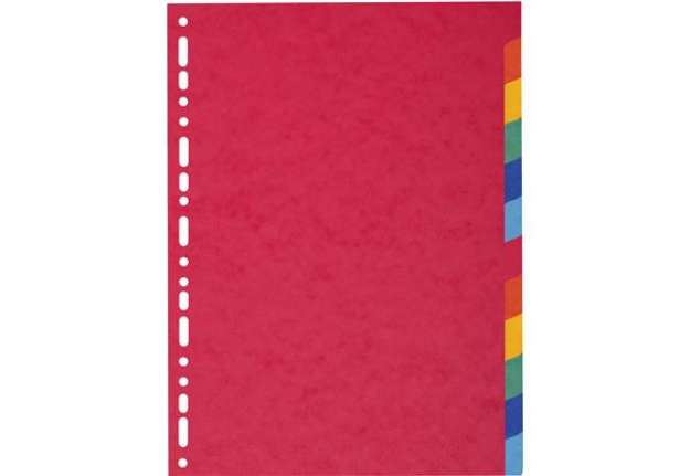 Immagine di Separatore Forever - 12 tacche - cartoncino riciclato 220 gr - A4 - multicolore - Exacompta