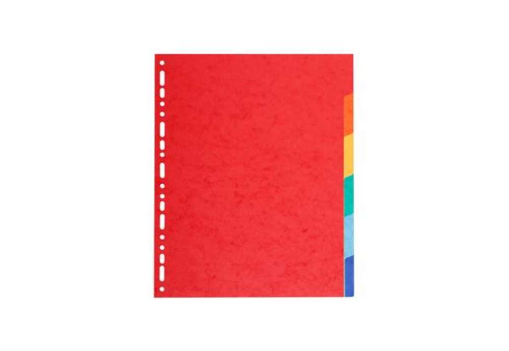 Immagine di Separatore Forever - 6 tacche - cartoncino riciclato 220 gr - A4 maxi - mutlicolore - Exacompta