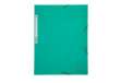 Immagine di Cartellina con elastico - cartoncino lustrè - 3 lembi - 400 gr - 24x32 cm - verde - Exacompta