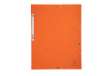 Immagine di Cartellina con elastico - cartoncino lustrè - 3 lembi - 400 gr - 24x32 cm - arancio - Exacompta
