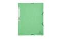 Immagine di Cartellina con elastico - cartoncino lustrè - 3 lembi - 400 gr - 24x32 cm - verde tiglio - Exacompta