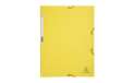 Immagine di Cartellina con elastico - cartoncino lustrè - 3 lembi - 400 gr - 24x32 cm - giallo limone - Exacompt
