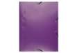 Immagine di Cartellina 3 lembi - con elastici - PPL - 24x32 cm - viola - Exacompta