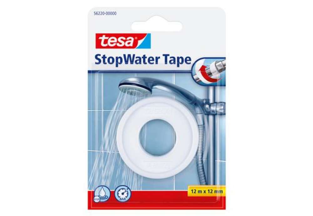 Immagine di Nastro StopWater per riparazioni - 12 mm x 12 m - teflon - bianco - Tesa