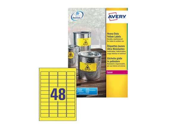 Immagine di Etichette adesive L6103 - in poliestere - laser - permanenti - 45,7 x 21,2 mm - 48 et/fg - 20 fogli