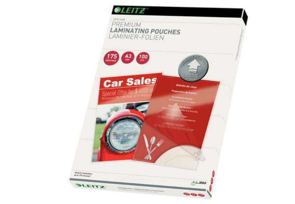 Immagine di Pouches ILam - A3 - 303x426 mm - 2x175 micron - Leitz - conf. 100 pezzi