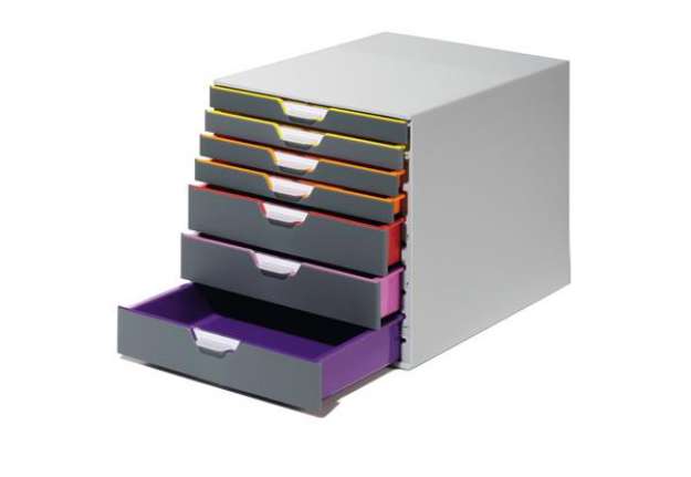 Immagine di Cassettiera Varicolor - 28 x 35,6 x 29,2 cm - 7 cassetti  - Durable