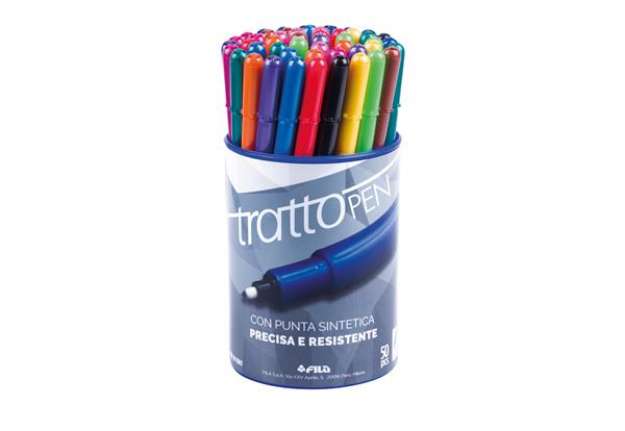 Immagine di Pennarello fineliner Tratto Pen - tratto 0,5mm - colori assortiti - Tratto - barattolo 50 pezzi