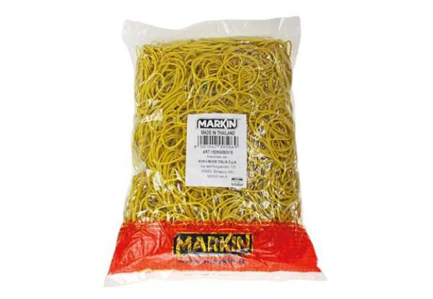 Immagine di Elastici - diametro 3 cm - 1 kg - gomma - giallo - Markin