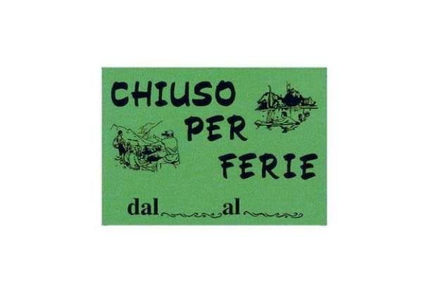 Immagine di Cartello in cartoncino CHIUSO PER FERIE - 16x23 cm - giallo - CWR