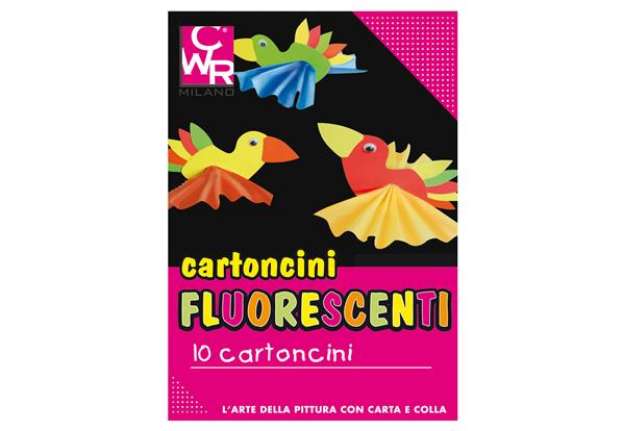 Immagine di Cartelli fluo - senza scritte - 35x50 cm - 260 gr - colori assortiti - CWR - conf. 10 pezzi