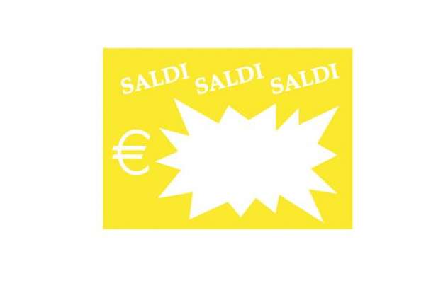 Immagine di Segnaprezzi Flash Saldi - 8x11 cm - colori assortiti - CWR - conf. 50 pezzi
